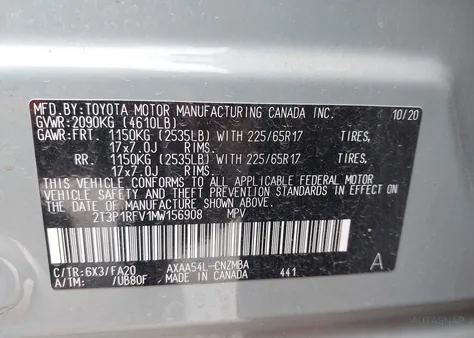 2T3P1RFV1MW156908